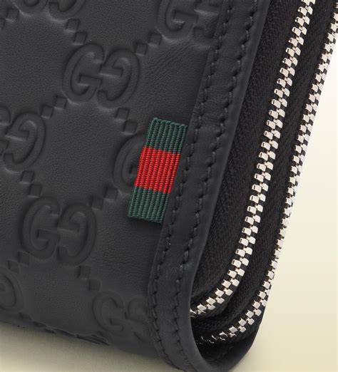 gucci zip wallet bow|gucci zip wallet men's.